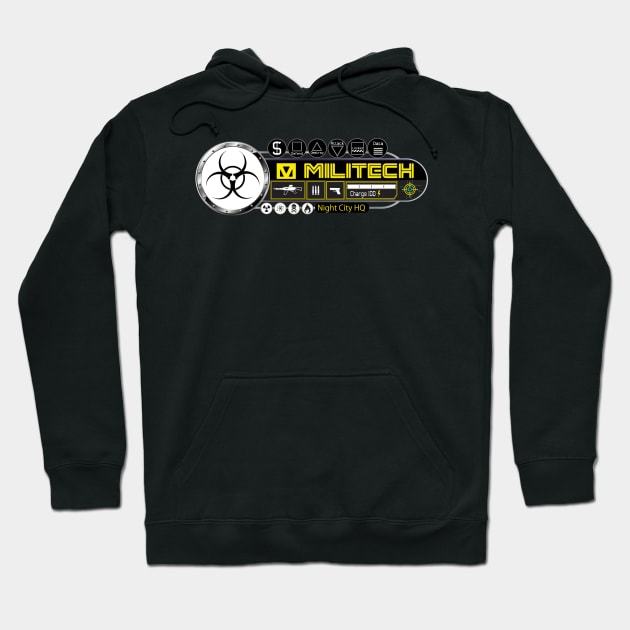 Cyberpunk - Militech International Armaments Hoodie by Cyber Club Tees